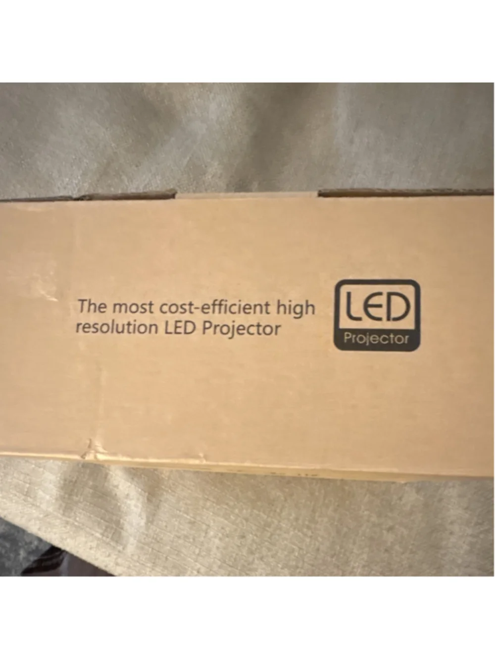 LED Projector LCD Portable Desktop White/Yellow w/ Remote, AV Cable, Adapter